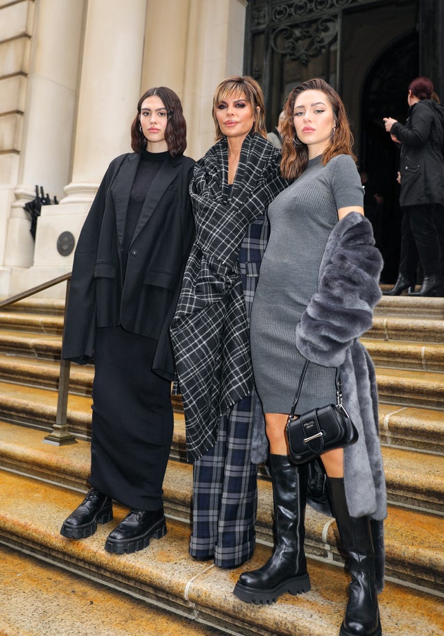 Amelia Gray Hamlin, Lisa Rinna and Delilah Belle Hamlin at nyfw