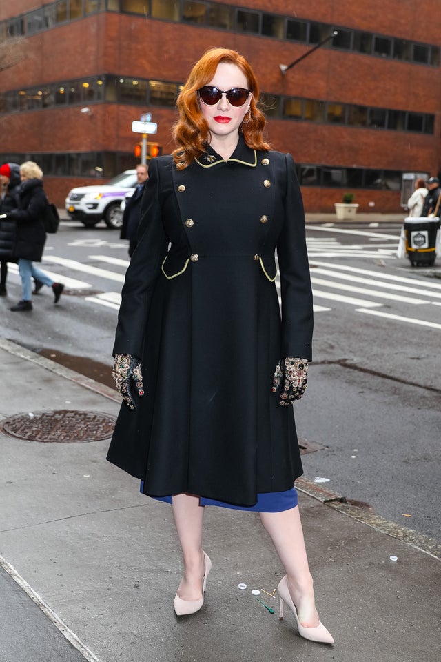 Christina Hendricks in nyc on 2/13