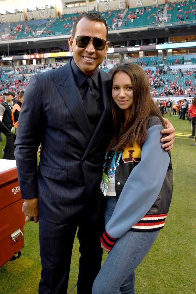 Alex Rodriguez and Natasha Alexander Rodriguez attend Super Bowl LIV at  Hard Rock Stadium on February 02, 2020 in Miami Gardens, Florida. Photo by  Lionel Hahn/ABACAPRESS.COM Stock Photo - Alamy