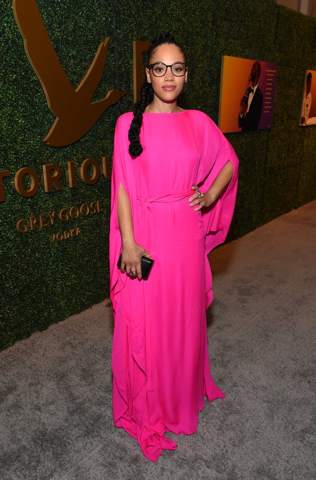 bianca lawson in hot pink dress