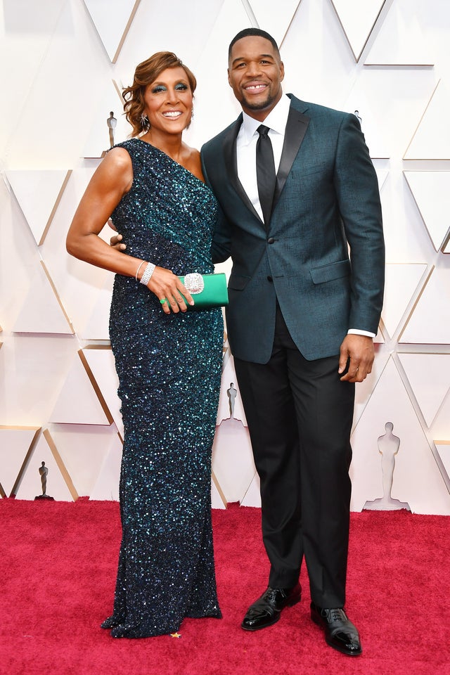 Robin Roberts and Michael Strahan at 2020 oscars