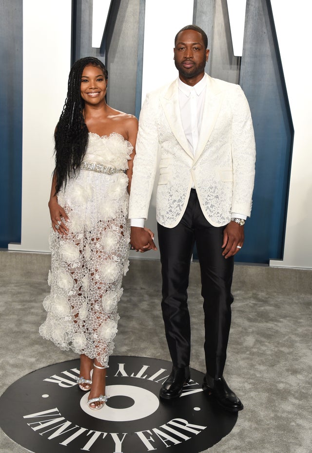 Gabrielle Union and Dwyane Wade at 2020 vf party