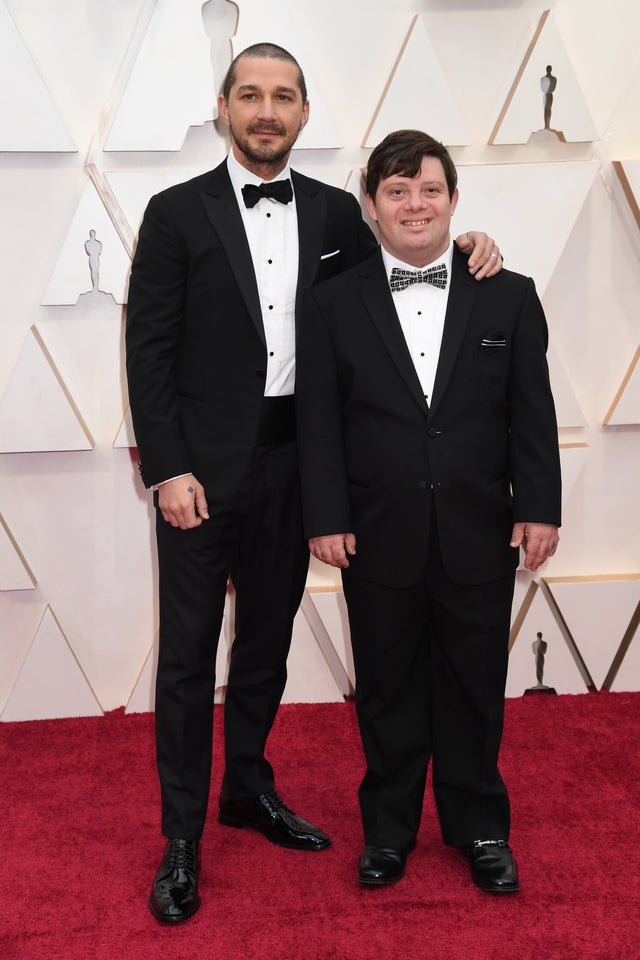 Shia LaBeouf and Zack Gottsagen at 2020 oscars