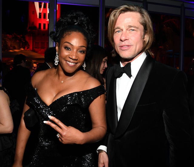 Tiffany Haddish and Brad Pitt