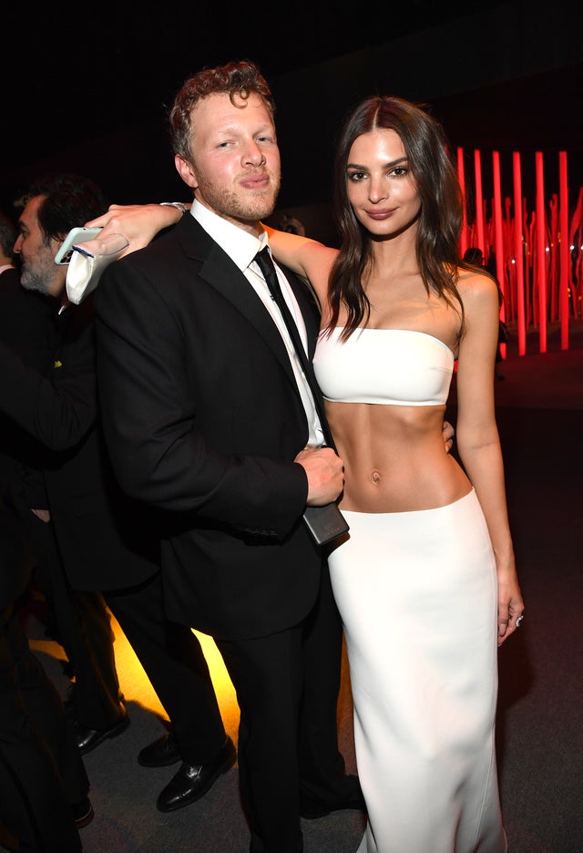 Sebastian Bear-McClard and Emily Ratajkowski at VF party 2020