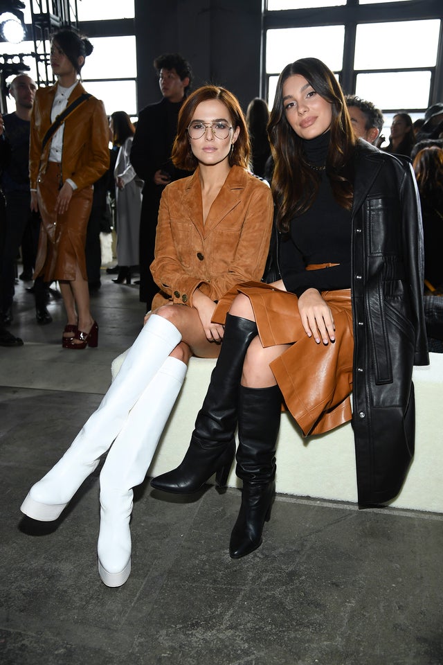 Zoey Deutch and Camila Morrone at nyfw