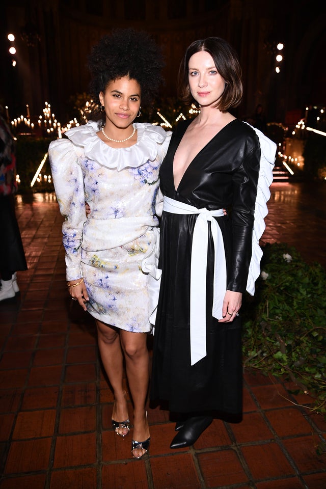 Zazie Beetz and Caitriona Balfe at nyfw