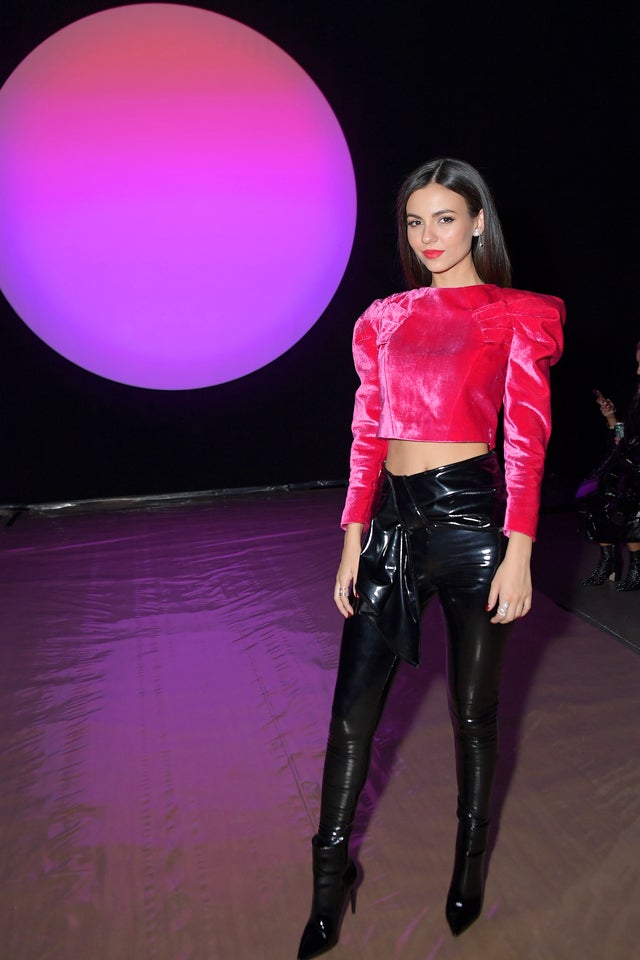 Victoria Justice at the Raisavanessa front row during New York Fashion Week