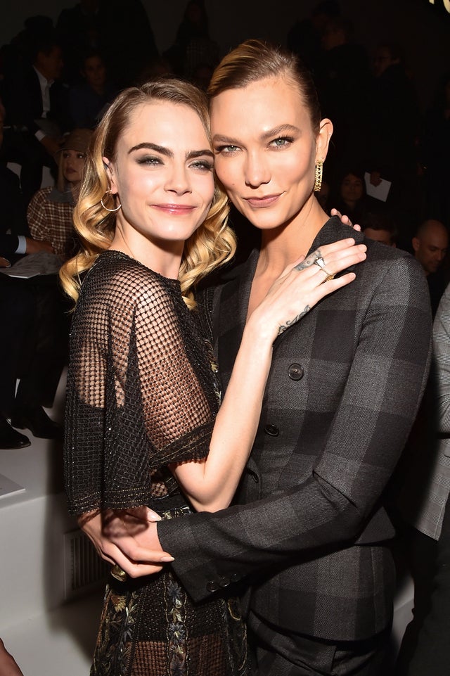 Cara Delevingne and Karlie Kloss at dior show