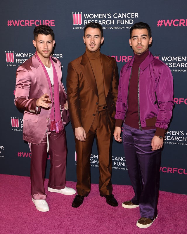 Nick Jonas, Kevin Jonas, and Joe Jonas at The Women's Cancer Research Fund's An Unforgettable Evening 2020