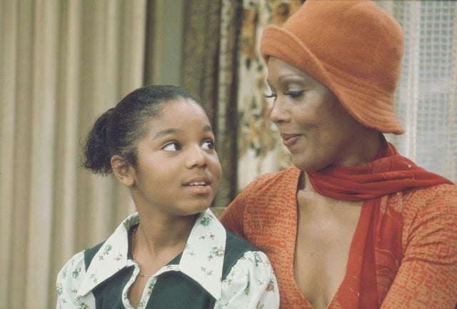 Janet Jackson (left) and Ja'net DuBois in 'Good Times'