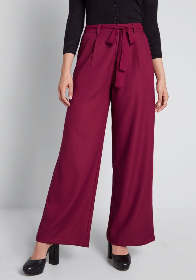 bcbg-burgundy-lace-peplum-top-black-wide-leg-pants-pointed-toe-flats-workwear-office-style-fashion-blog-san-francisco-sf  7 - MEMORANDUM
