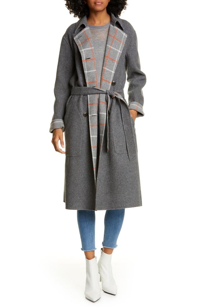 Rach Reversible Wool Blend Car Coat