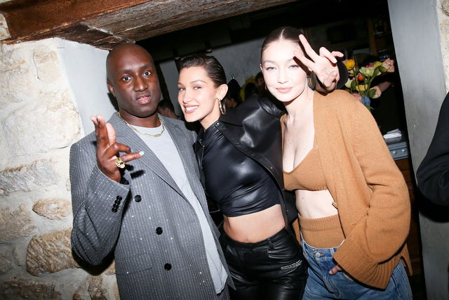 Virgil Abloh, Bella Hadid and Gigi Hadid