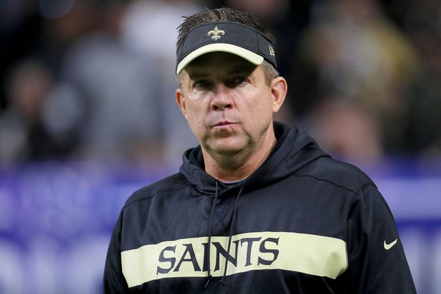 Sean Payton of the New Orleans Saints prior to the NFC Championship game 