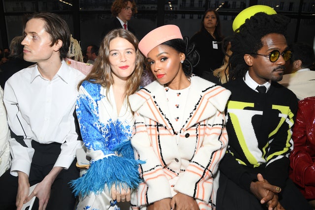 Maggie Rogers and Janelle Monae at valentino show - paris fashion week
