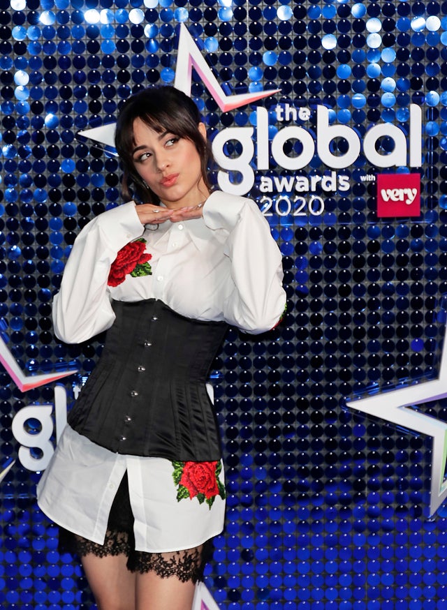 Camila Cabello at global awards 2020