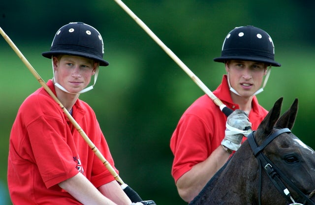 prince william and prince harry play polo in july 2002