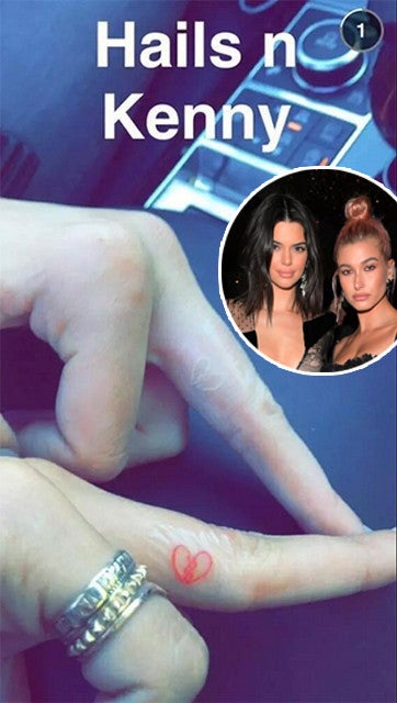 kendall jenner hailey baldwin matching tattoo