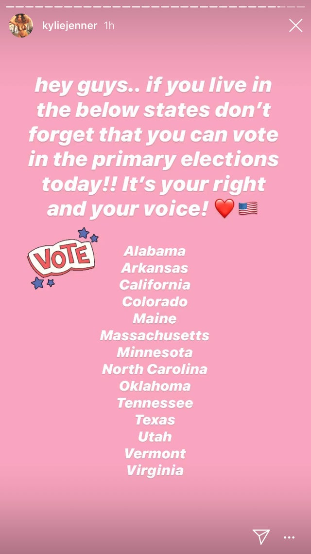 kylie jenner vote