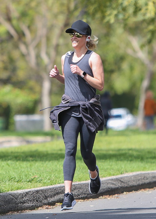 Reese Witherspoon running in LA on 4/7