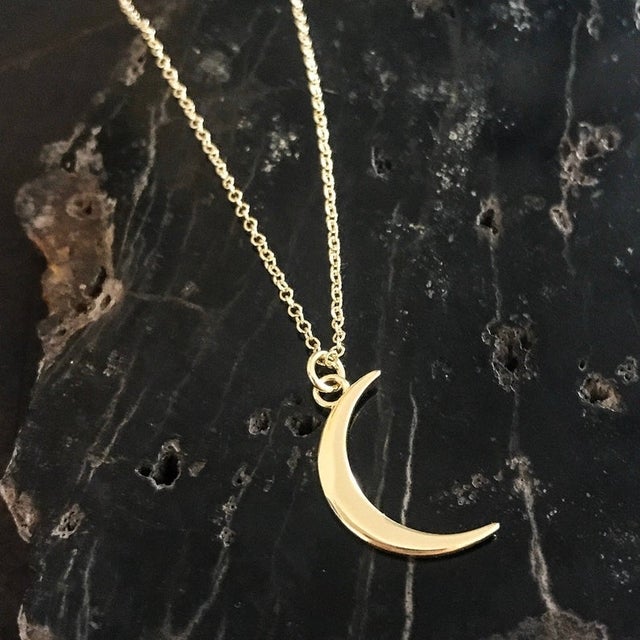 Fierce Forward Jewelry Gold Crescent Moon Necklace