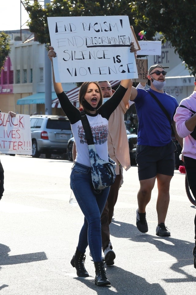 Eiza Gonzalez at la protest