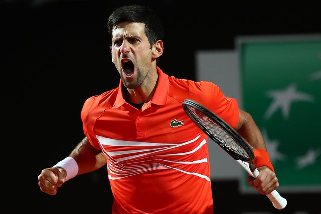 Novak Djokovic plays in italy in 2019