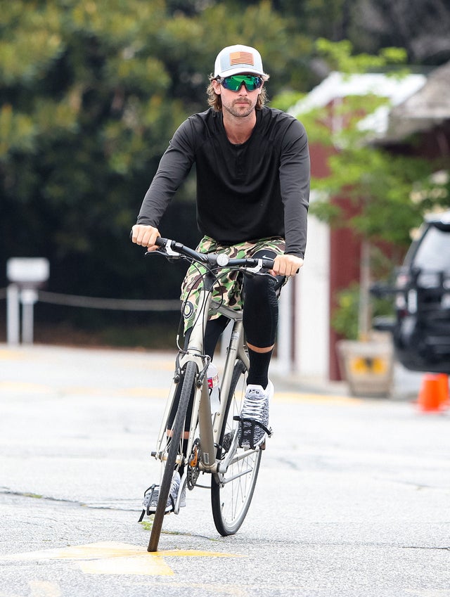 Patrick Schwarzenegger on bike in la on 6/4