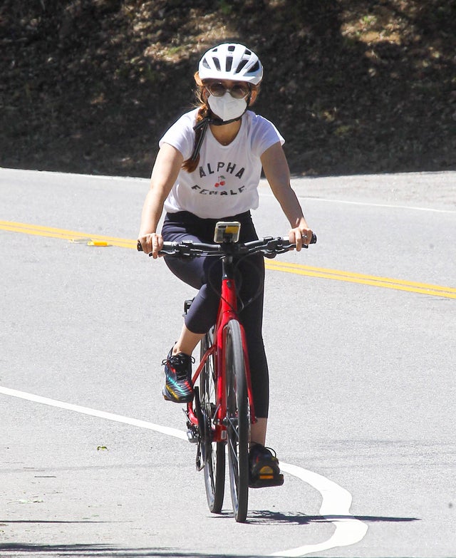 isla fisher on bike