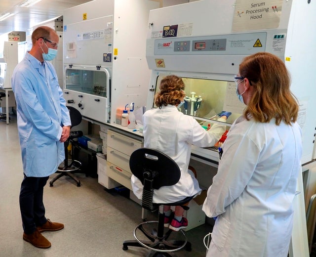 prince william at vaccine trial in london