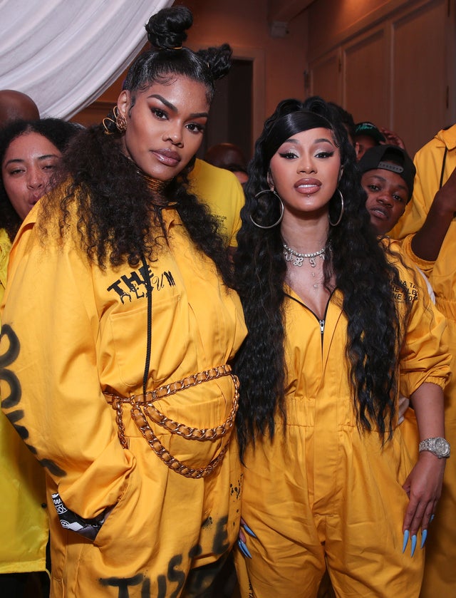 Teyana Taylor and Cardi B at the Teyana Taylor "The Album" Listening Party