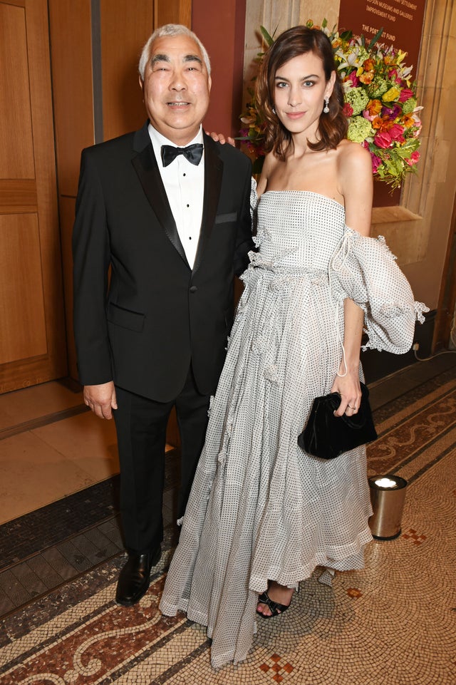 Alexa Chung and father Philip Chung at the Portrait Gala 2017