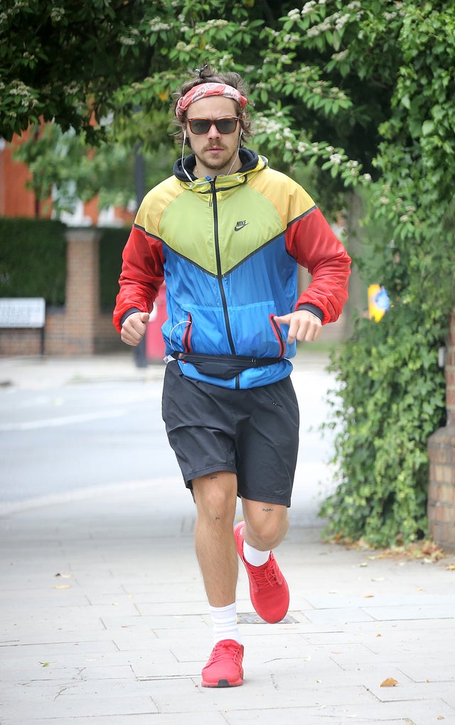 harry styles jogging on june 13