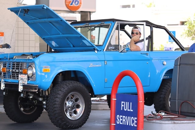 miles teller at gas station