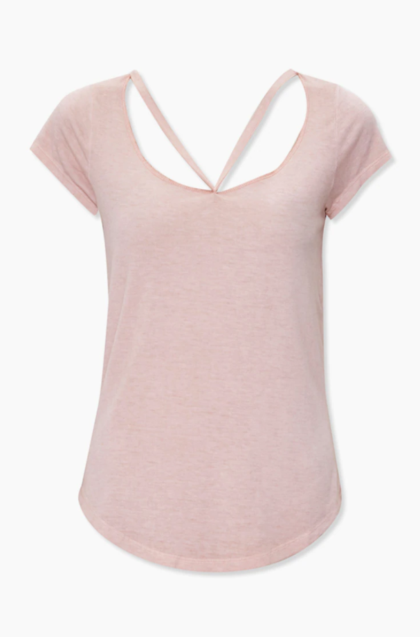 Cutout Cap-Sleeve Tee