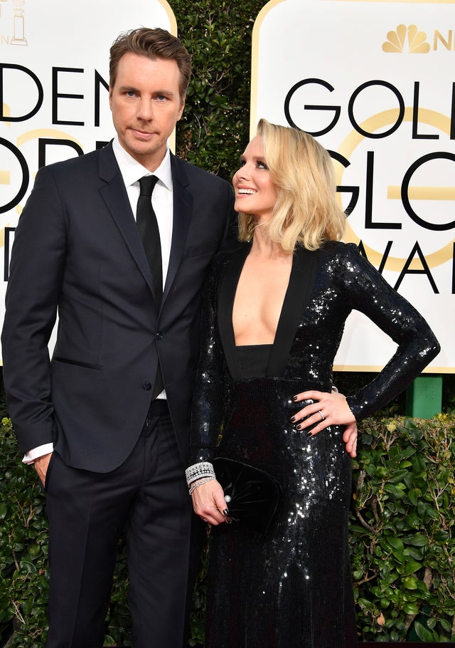 dax and kristen at the 74th Annual Golden Globe Awards