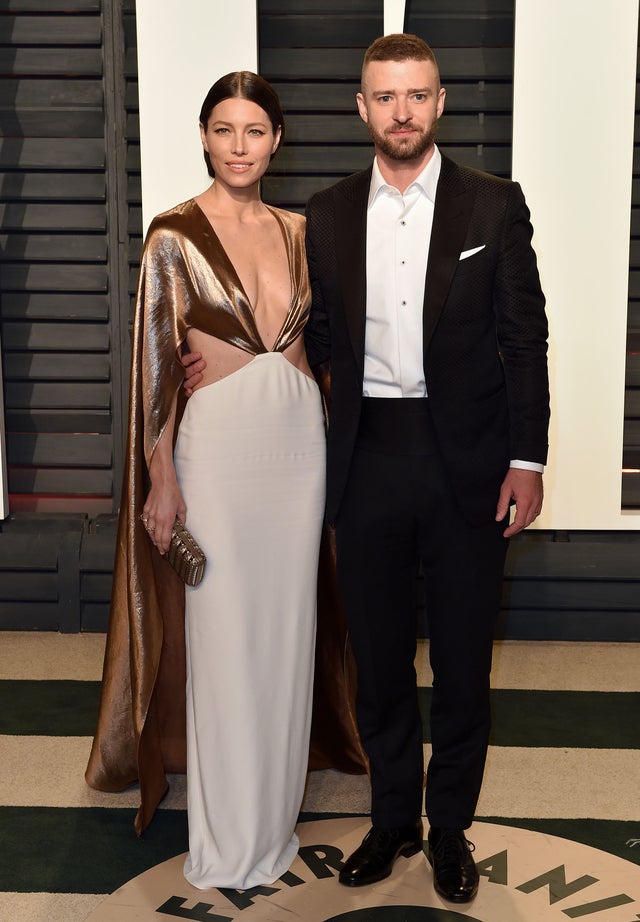 jessica biel and justin timberlake at the 2017 Vanity Fair Oscar Party 