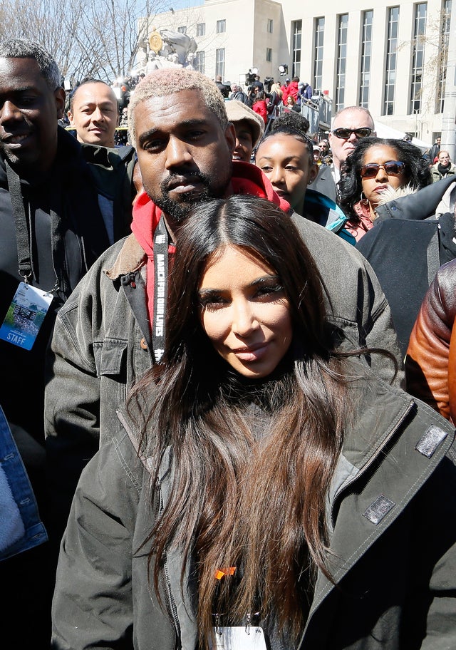 Kanye West and Kim Kardashian West attend March For Our Lives 2018
