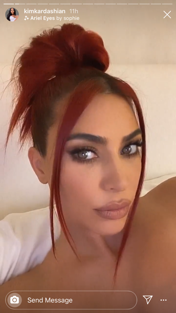 kim kardashian red hair