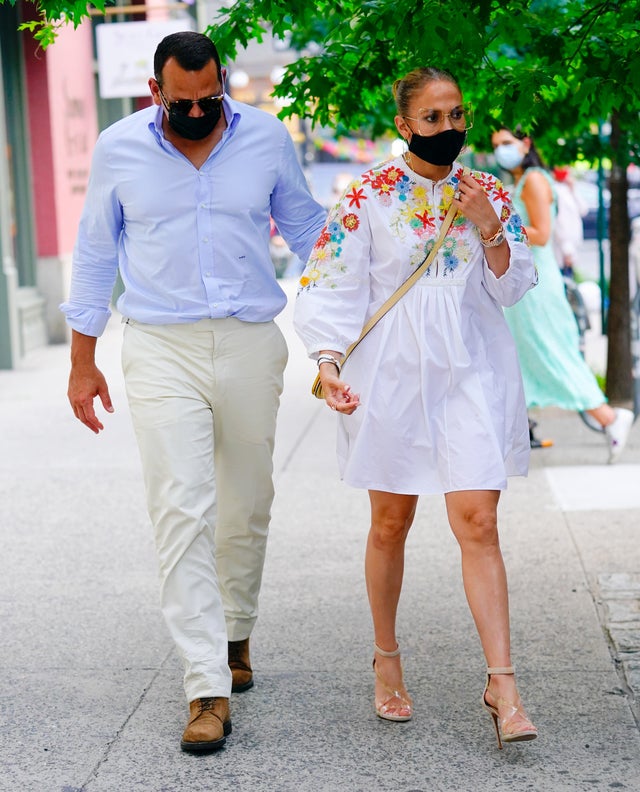 Alex Rodriguez and Jennifer Lopez in nyc on aug 5