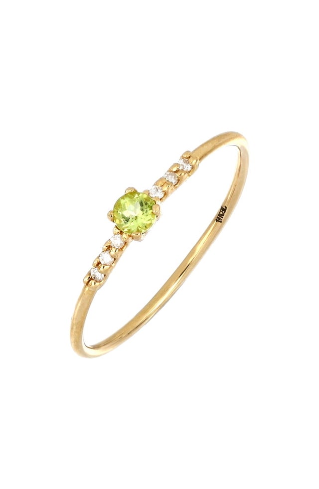 Iris Peridot & Diamond Ring