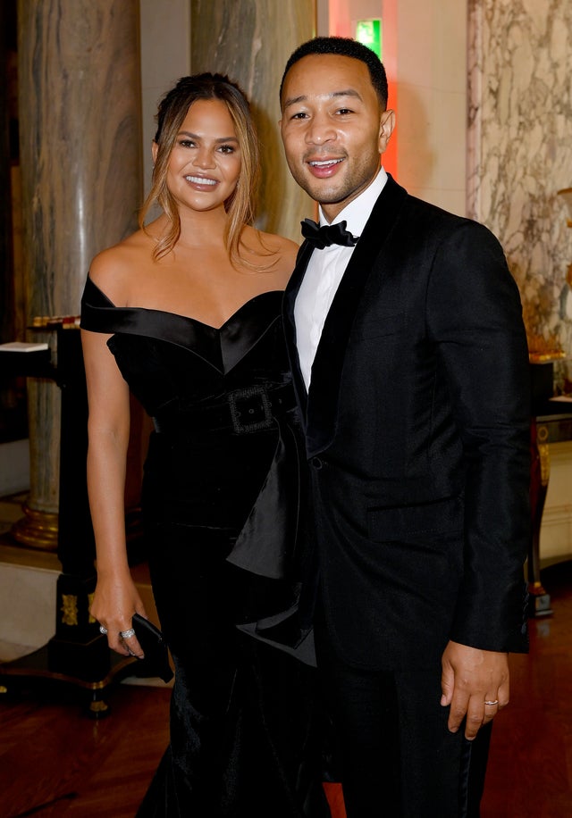 chrissy teigen and john legend at Pianists Lang Lang & Gina Alice Cocktail Wedding in paris