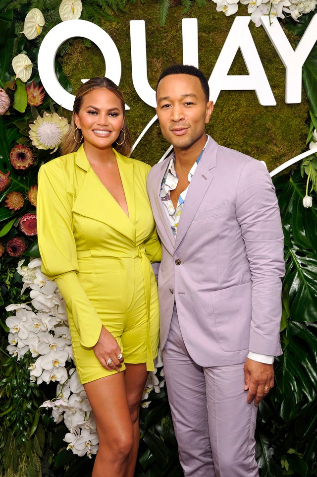 Chrissy Teigen and John Legend at the Quay x Chrissy Teigen launch event