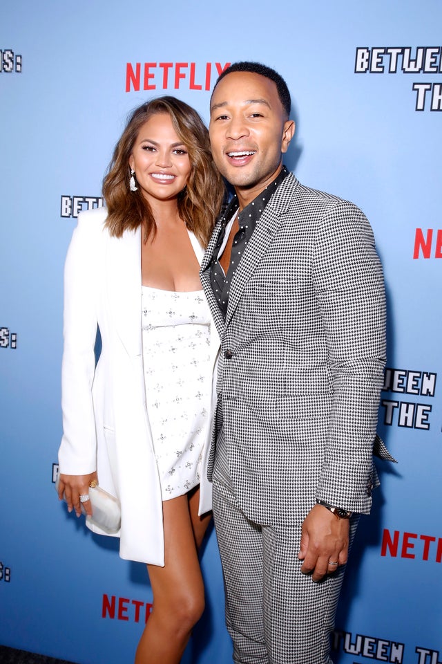 chrissy teigen and john legend at sept 2019 screening of Between Two Ferns: The Movie