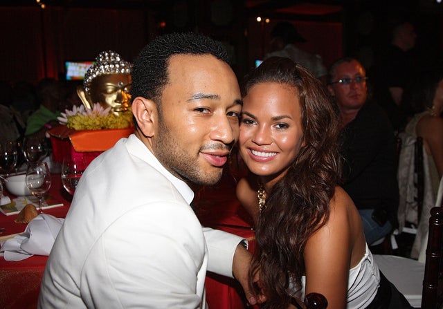 John Legend and Chrissy Teigen in 2008 in miami