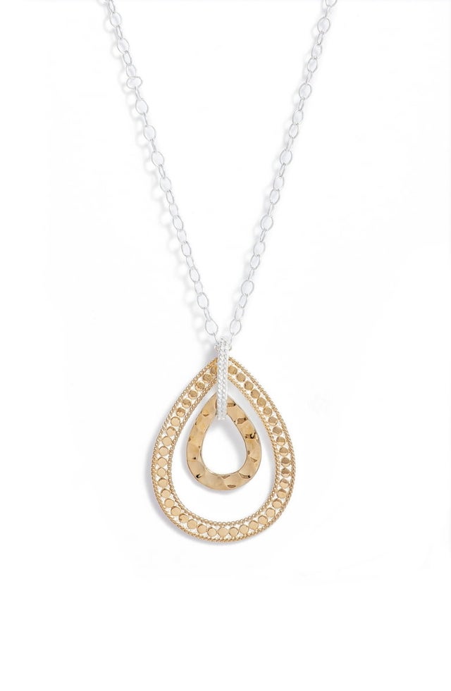 Long Open Drop Pendant Necklace