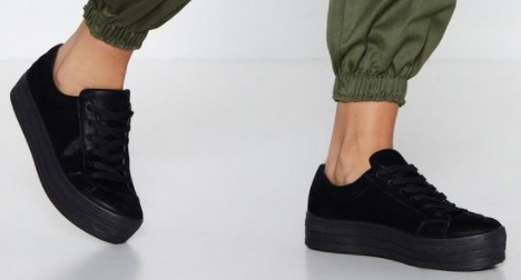 On Top Platform Faux Suede Sneaker