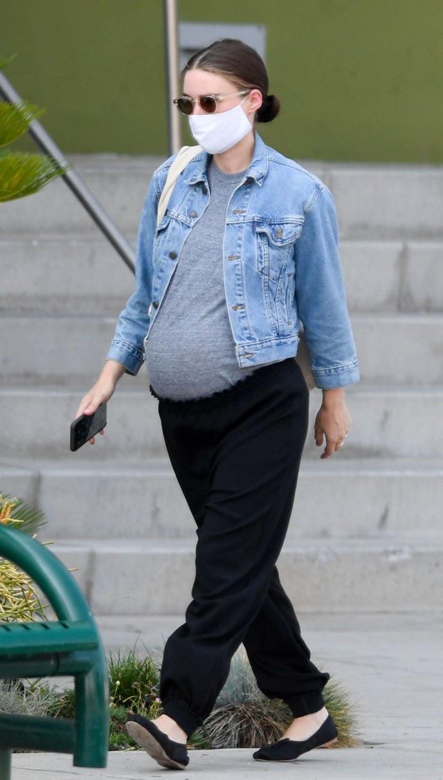 Rooney Mara pregnant out in la