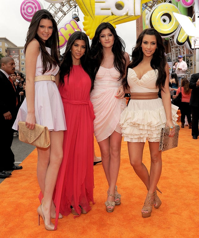 Kendall Jenner, Kourtney Kardashian, Kylie Jenner, and Kim Kardashian at Nickelodeon's 24th Annual Kids' Choice Awards